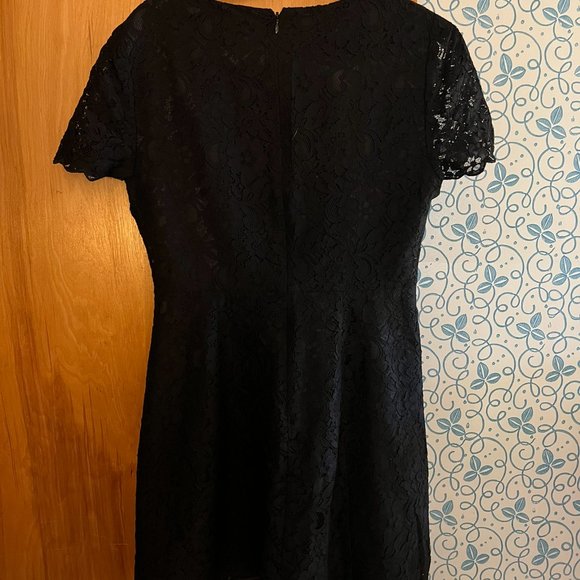 Black Lace Cocktail Dress // J. Crew Size 8P - Picture 3 of 6